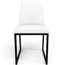 Ver imagem 7 de Kit 08 Cadeiras Para Sala De Jantar Base Aço Industrial Preto Dafne L02 Corano Branco - Lyam 