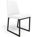Ver imagem 2 de Kit 08 Cadeiras Para Sala De Jantar Base Aço Industrial Preto Dafne L02 Corano Branco - Lyam 
