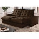 Ver imagem 3 de Sofá Milão Retrátil e Reclinável 250cm com Super Pillow de 30cm com Molas Pocket - Marrom