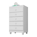 Ver imagem 7 de Guarda Roupa Infantil 4 Portas com Cômoda 5 Gavetas Branco Azul