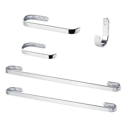 Suporte Kit de Banheiro 5 Peças Cromado