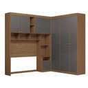 Ver imagem 2 de Guarda-roupa Casal Modulado Toledo 7 Portas 4 Gavetas Jatoba/grafite - Pnr Móveis