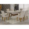 Conjunto Sala de Jantar Mesa Tampo Mdf Clarice 1800 6 Cadeiras Grécia Espresso Móveis - 1