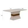 Conjunto Sala de Jantar Mesa Tampo Mdf Clarice 1800 6 Cadeiras Grécia Espresso Móveis - 3
