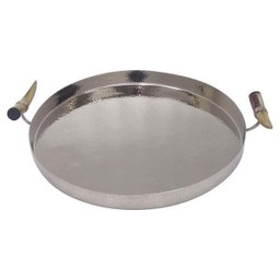 Bandeja de Metal e Cabo No Estilo Osso da Linha Índia - 1