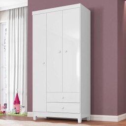 Guarda-Roupa MDP 3 Portas com 2 Gavetas Baby Kids Incorplac - 1