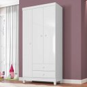 Ver imagem 1 de Guarda-Roupa MDP 3 Portas com 2 Gavetas Baby Kids Incorplac