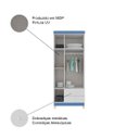 Ver imagem 4 de Guarda-Roupa MDP 3 Portas com 2 Gavetas Baby Kids Incorplac