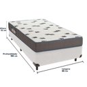Ver imagem 3 de Cama Box Branco e Colchão Light Espuma D33 Solteiro Ortobom