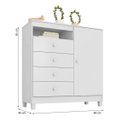 Ver imagem 4 de Cômoda Sapateira MDP 4 Gavetas e 1 Portas Baby Kids Incorplac