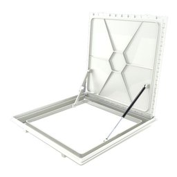 Tampa Casa Máquina Alumínio Rebaixo Invisível Branca 75x75cm - 3