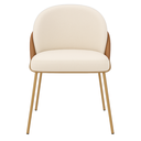 Ver imagem 5 de Cadeira Poltrona Decorativa Nuvem Premium Orgânico:bouclé Off White Courino Sintético Marrom