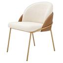 Ver imagem 6 de Cadeira Poltrona Decorativa Nuvem Premium Orgânico:bouclé Off White Courino Sintético Marrom