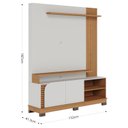 Ver imagem 3 de Estante Home Theater Jurerê 1.5 Off White Matte Freijó – Colibri