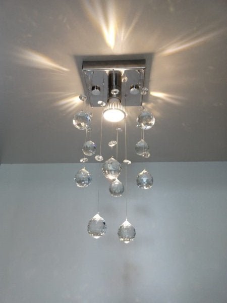 Luminária de Cristal Chuva com 30cm para sala/quarto/cozinha/banheiro