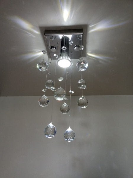 Luminária de Cristal Chuva com 30cm para sala/quarto/cozinha/banheiro E27 - 2