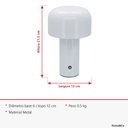Ver imagem 7 de Luminária de Mesa de Metal Branco 20x12x12cm Abajur Decoração Iluminação Quarto
