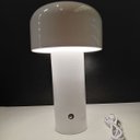 Ver imagem 2 de Luminária de Mesa de Metal Branco 20x12x12cm Abajur Decoração Iluminação Quarto