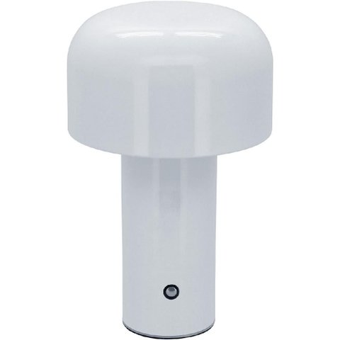 Luminária de Mesa de Metal Branco 20x12x12cm Abajur Decoração Iluminação Quarto