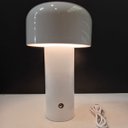 Ver imagem 4 de Luminária de Mesa de Metal Branco 20x12x12cm Abajur Decoração Iluminação Quarto