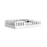Cama Casal Design Montessoriana Helo Branco Luminária Led Branco - 3