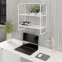 Ver imagem 1 de Nicho de Parede Industrial 3 Prateleiras MDF-MDP Branco 63cm x 66cm F5 Office