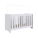 Ver imagem 2 de Berço Infantil Americano 3 em 1 com Colchão Vira Cama e Sofá Branco - Completa Móveis