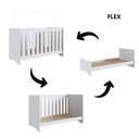 Ver imagem 3 de Berço Infantil Americano 3 em 1 com Colchão Vira Cama e Sofá Branco - Completa Móveis