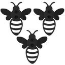 Ver imagem 1 de Kit 3 Ganchos Cabideiro Multiuso Abelha Fixação Parede Porta Aço Carbono Preto Masutti