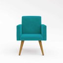 Ver imagem 4 de Kit 9 Cadeiras Poltronas Decorativa - Escritório - Recepção Cor:Azul Turquesa