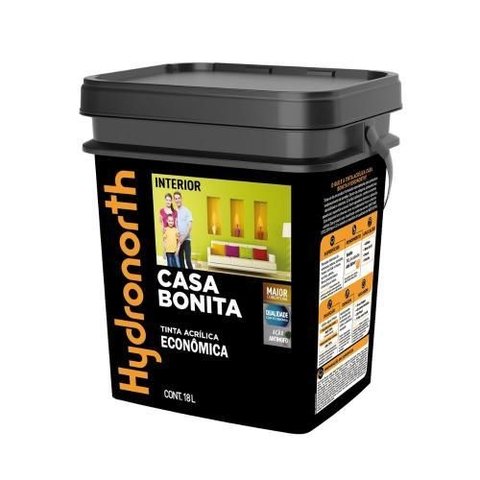 Tinta Casa Bonita Acrilica Amarelo Canario Fosco Lata 18 Lit