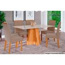Ver imagem 1 de Mesa Sala Patricia 160 + 6 Cad Fernanda Madeirado Cimol