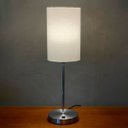 Ver imagem 2 de Abajur Luminaria de Mesa Clássico Redondo Elegante Interruptor Decoração Casa Sala Quarto Escritório