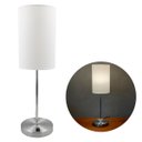 Ver imagem 3 de Abajur Luminaria de Mesa Clássico Redondo Interruptor Decoração Casa Sala, Quarto, Escritório