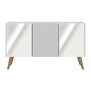 Ver imagem 5 de Rack Tv até 32 Polegadas Retrô com Espelhos Mp1078 Branco Natural
