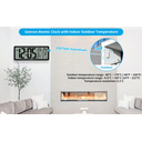 Ver imagem 4 de Relógio de Parede Digital Grande Wallarge de 14,5 '' Operado por Bateria com Números Enormes - Preto