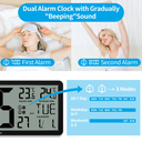 Ver imagem 3 de Relógio de Parede Digital Grande Wallarge de 14,5 '' Operado por Bateria com Números Enormes - Preto