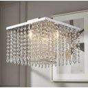 Ver imagem 2 de Lustre de Cristal Acrílico Alto Brilho Sala Quarto 30x30 Cm