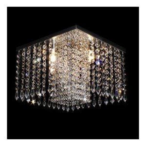 Lustre De Cristal Acrílico Alto Brilho Sala Quarto 30x30 Cm