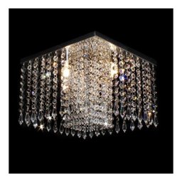 Lustre De Cristal Acrílico Alto Brilho Sala Quarto 30x30 Cm - 2