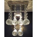 Ver imagem 1 de Lustre de Cristal Acrílico Alto Brilho 14x14 Cm 25 Cm