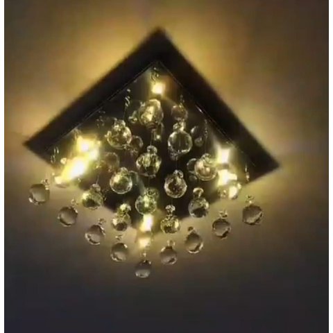 Lustre de Cristal K9 Legítimo Sala Quarto 30x30 Cm