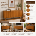 Ver imagem 4 de Buffet Aparador 2 Portas de Correr Moderno MDF MDP com Pé de Madeira Reforçado