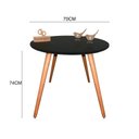Ver imagem 2 de Mesa Jantar Pés Palitos Tampo Redondo Vidro Laqueado 70cm - Preto
