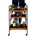 Ver imagem 3 de Carrinho Barzinho Para Servir Cantinho Café Chá Adega Bar Aparador Adega Bebidas Decoração Copos Sal