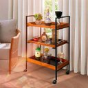 Ver imagem 2 de Carrinho Barzinho Para Servir Cantinho Café Chá Adega Bar Aparador Adega Bebidas Decoração Copos Sal