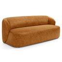 Ver imagem 1 de Sofá 3 Lugares Orgânico para Sala de Estar Living 205cm Heidy F04 Couríssimo Whisky - Lyam Decor