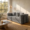Ver imagem 1 de Sofá Cama 3 Lugares na Caixa 190 cm Capri Bouclê B05 - D'Rossi