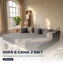 Ver imagem 5 de Sofá Cama 3 Lugares na Caixa 190 cm Capri Bouclê B05 - D'Rossi