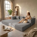 Ver imagem 3 de Sofá Cama 3 Lugares na Caixa 190 cm Capri Bouclê B05 - D'Rossi